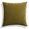 Shop Blu Dot Signal Velvet 20" Square Pillow In Loden Velvet