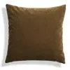 Blu Dot Signal Velvet 20" Square Pillow In Moss Velvet