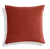 Blu Dot Signal Velvet 20" Square Pillow In Tomato Velvet