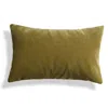 Blu Dot Signal Velvet 20" X 13" Lumbar Pillow In Loden Velvet