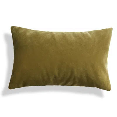 Blu Dot Signal Velvet 20" X 13" Lumbar Pillow In Loden Velvet