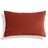 Blu Dot Signal Velvet 20" X 13" Lumbar Pillow In Tomato Velvet