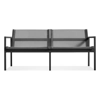Blu Dot Skiff Outdoor 2 Seat Sofa - Carbon In Black