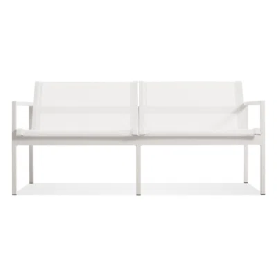 Blu Dot Skiff Outdoor 2 Seat Sofa In White