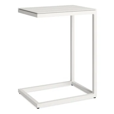 Blu Dot Skiff Outdoor Side Table In White