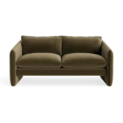 Blu Dot Softmore 74" Sofa - Moss Velvet In Green