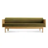 Blu Dot Souvenir Velvet Sofa In Loden Green Velvet/white Oak