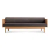 Blu Dot Souvenir Velvet Sofa In Storm Velvet/white Oak