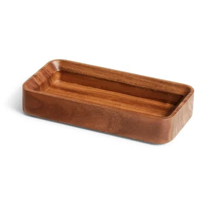 Blu Dot Square One Stacking Tray - Acacia In Brown