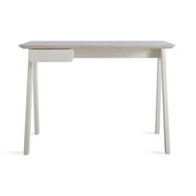 Blu Dot Stash Desk - Whitewashed Ash / White