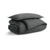 Blu Dot Stone Washed Linen Duvet Set In Charcoal