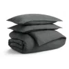 Blu Dot Stone Washed Linen Duvet Set In Charcoal