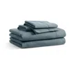 Blu Dot Stone Washed Linen Sheet Set - Grey Blue / King In Multi
