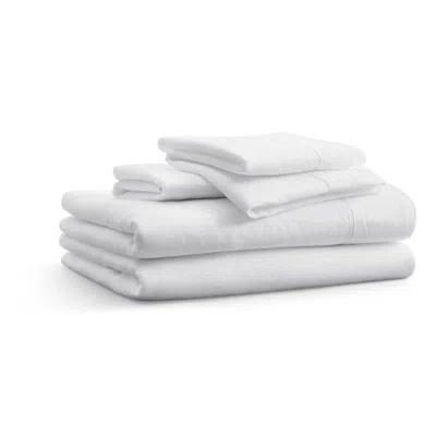 Blu Dot Stone Washed Linen Sheet Set In White
