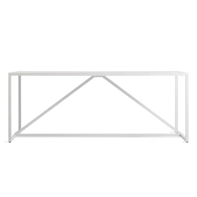Blu Dot Strut 75” Large Outdoor Table In Silver