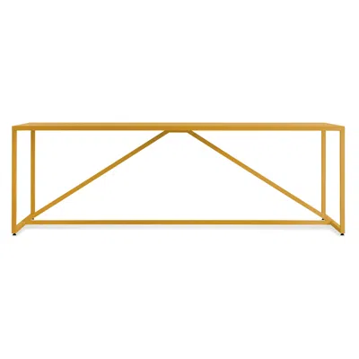 Blu Dot Strut 90" Dining Table - Mustard In Yellow