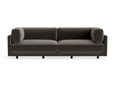 Blu Dot Sunday 102" Sofa - Storm Velvet In Gray