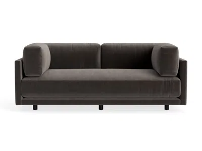 Blu Dot Sunday 82" Sofa - Storm Velvet In Gray