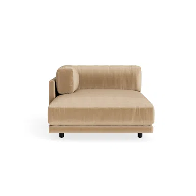 Blu Dot Sunday Chaise - Camel Velvet / Left