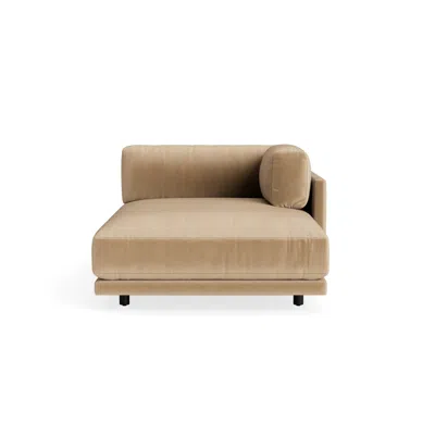 Blu Dot Sunday Chaise - Camel Velvet / Right