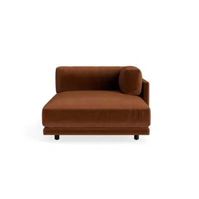 Blu Dot Sunday Chaise - Copper Velvet / Right