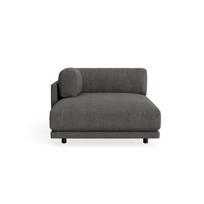 Blu Dot Sunday Chaise - Kelso Charcoal / Left