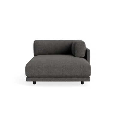 Blu Dot Sunday Chaise - Kelso Charcoal / Right