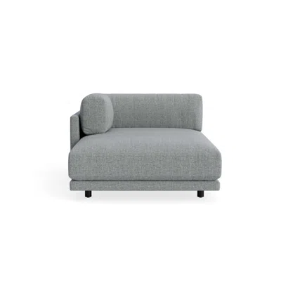 Blu Dot Sunday Chaise - Kvadrat Guest Grey Blue / Left