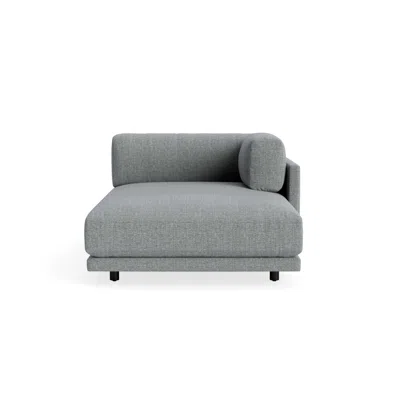 Blu Dot Sunday Chaise - Kvadrat Guest Grey Blue / Right