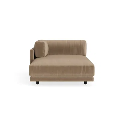 Blu Dot Sunday Chaise - Otter Velvet / Left