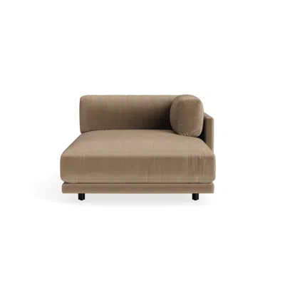 Blu Dot Sunday Chaise - Otter Velvet / Right