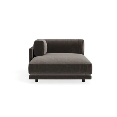 Blu Dot Sunday Chaise - Storm Velvet / Left In Gray