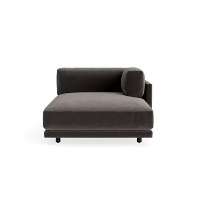 Blu Dot Sunday Chaise - Storm Velvet / Right In Gray