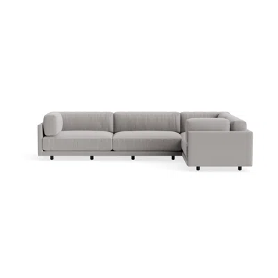 Blu Dot Sunday L Sectional Sofa - Agnew Grey / Left