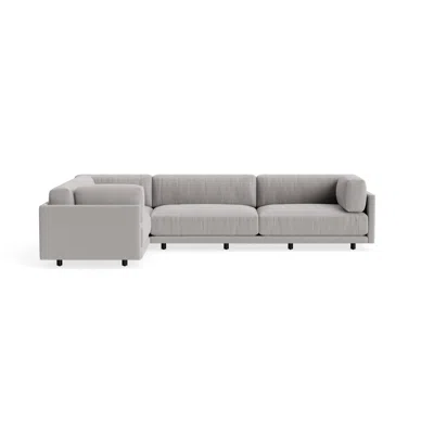 Blu Dot Sunday L Sectional Sofa - Agnew Grey / Right