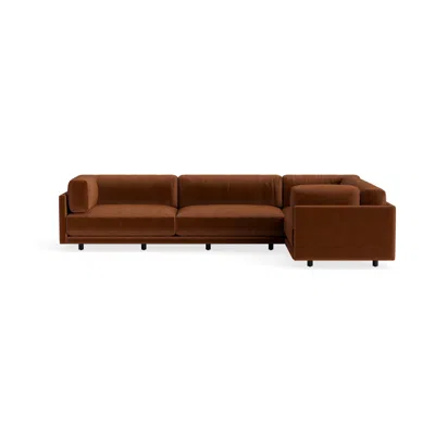 Blu Dot Sunday L Sectional Sofa - Copper Velvet / Left