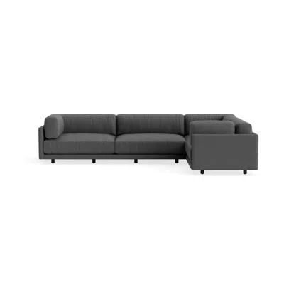 Blu Dot Sunday L Sectional Sofa - Gabro Grey / Left