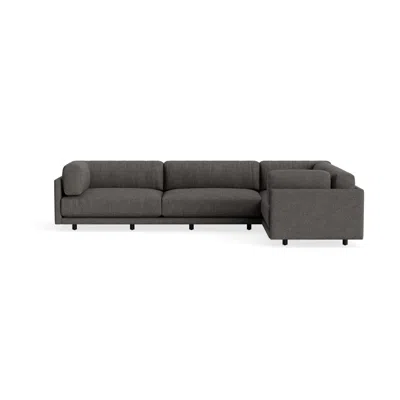 Blu Dot Sunday L Sectional Sofa - Kelso Charcoal / Left