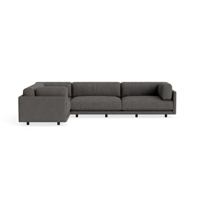 Blu Dot Sunday L Sectional Sofa - Kelso Charcoal / Right