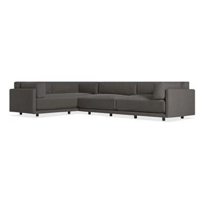 Blu Dot Sunday L Sectional Sofa - Kelso Charcoal / Right