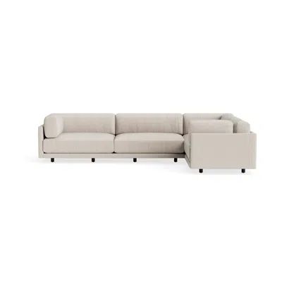 Blu Dot Sunday L Sectional Sofa - Landa Stone / Left