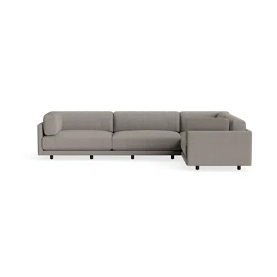 Blu Dot Sunday L Sectional Sofa - Sanford Black / Left
