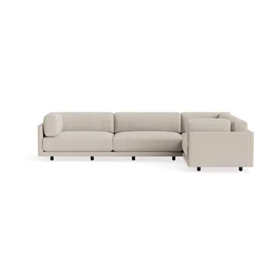 Blu Dot Sunday L Sectional Sofa - Sanford Linen / Left