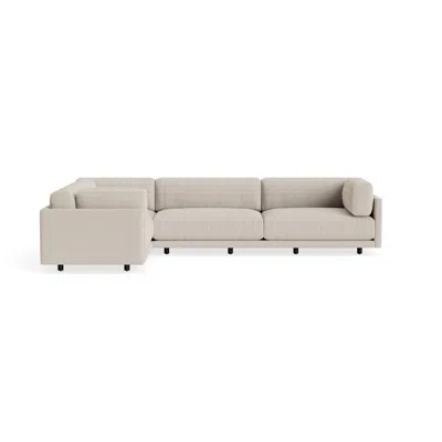 Blu Dot Sunday L Sectional Sofa - Sanford Linen / Right