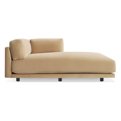 Blu Dot Sunday Right Chaise In Camel Velvet