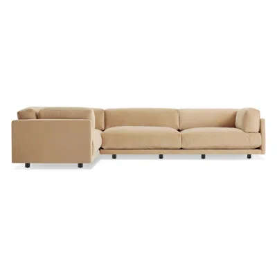 Blu Dot Sunday Right L Sectional In Camel Velvet