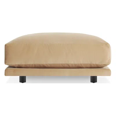 Blu Dot Sunday Small Ottoman In Camel Velvet