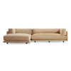 Blu Dot Sunday Small Sofa W/ Left Chaise In Camel Velvet