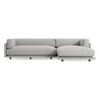 Blu Dot Sunday Small Sofa W/ Right Chaise In Agnew Grey