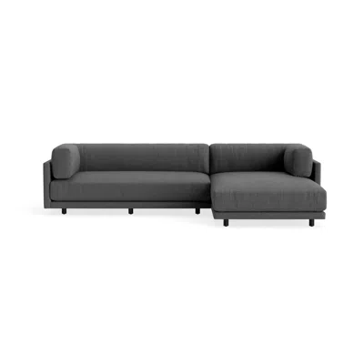 Blu Dot Sunday Small Sofa With Chaise - Gabro Grey / Right